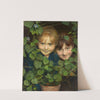 Hidden! Two girls behind flower vines by Gaetano Bellei