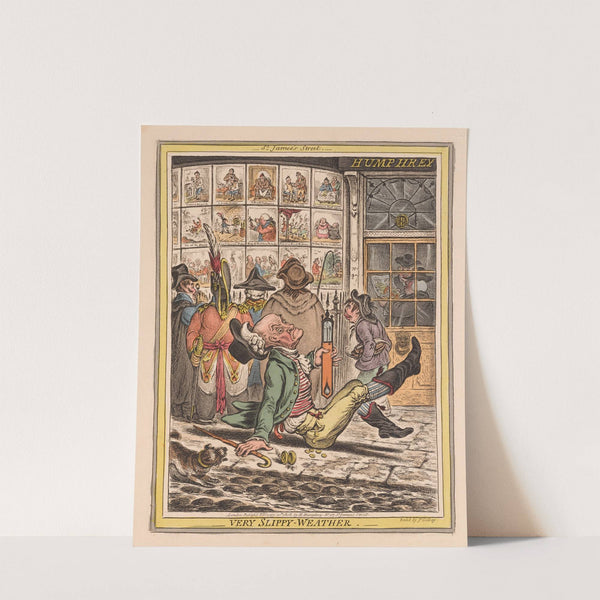 Very slippy weather (1808) by James Gillray
