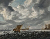 Vesels sailing on choppy waters