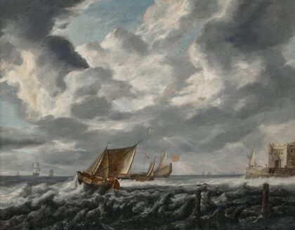 Vesels sailing on choppy waters