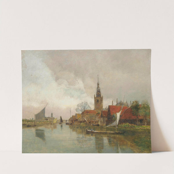 Vessels on the Schie in Overschie, in the municipality of Rotterdam by Rudolf Ribarz
