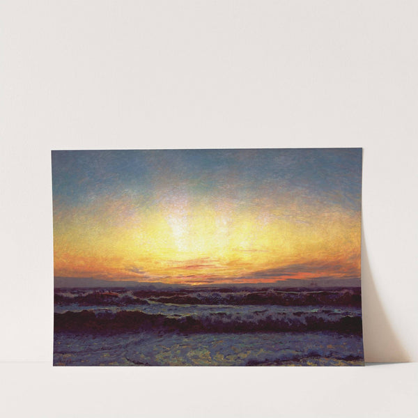 Vesterhavet i storm. Efter solnedgang. Højen (1909) by Laurits Tuxen