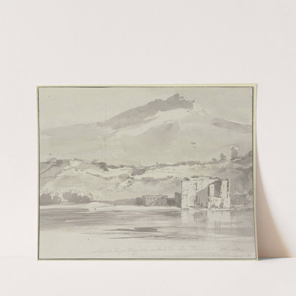 Vestiges du temple d&#039;Apollon au bord du Lac d&#039;Auverne by Jean-Jacques de Boissieu