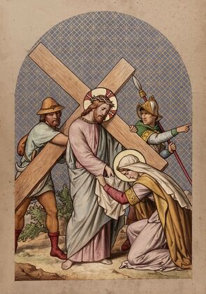 VI Une femme pieuse essuie la face de Jésus (1876)