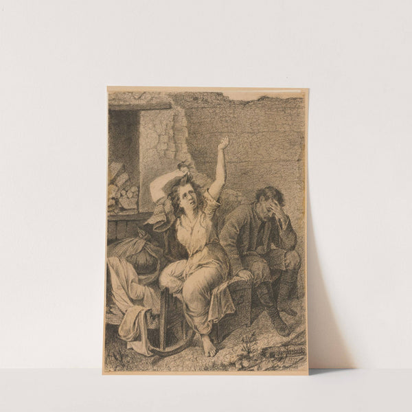 Victims of a fire, study for a painting (1877) by Ignacy Jasiński