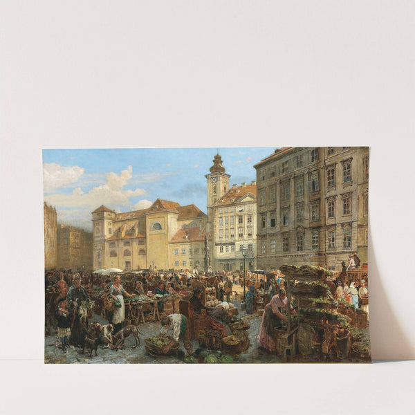 Vienna, a view of the market on Freyung by Alois Schönn