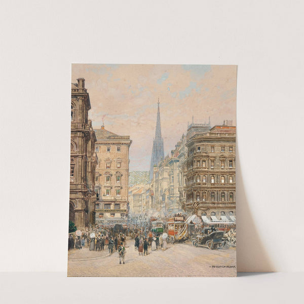 Vienna, Kärntnerstrasse, a view from the opera to Saint Stephen’s cathedral by Friedrich Frank