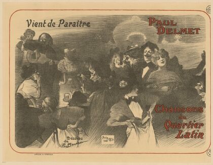 Vient de Paraitre. Paul Delmet. Chansons du Quartier Latin (1899)
