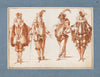 Vier Kostümfiguren (ca. 1695 – 1720)
