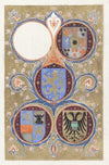 Vier wapenschilden