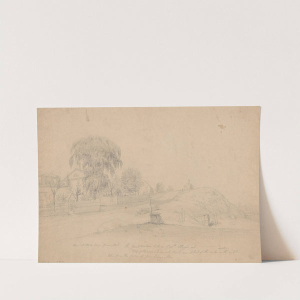View at Mill River Connecticut, the great willow tree between Captn Sturgis and a little of the river by John Rubens Smith