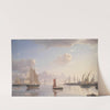 View from Langelinie towards the Royal naval Dockyards at Nyholm, Copenhagen. Morning Light by Emanuel Larsen