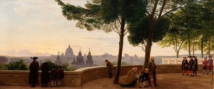 View from Monte Pincio Hill in Rome ( 1861)