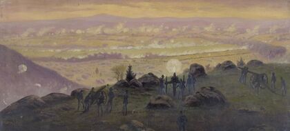 View from the summit of Little Round Top at 7;30 P.M. July 3rd, 1863