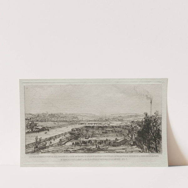View from the Viaduct at the Pont-du-Jour, Panorama de la Seine (1870–71) by Maxime Lalanne