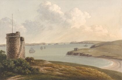 View from the Vidette Near Hakin on Signal Hill, Looking Beyond Nangle Point and Thorn Island, Pembrokeshire