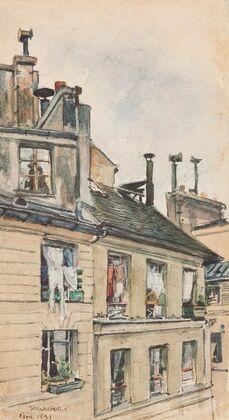 View from the window of JÃ³zef Mehoffer and StanisÅaw WyspiaÅski’s studio in Paris