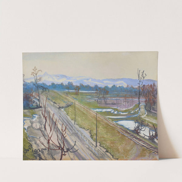 View from the window of the artist’s studio of Kościuszko Mound (1905) by Stanisław Wyspiański