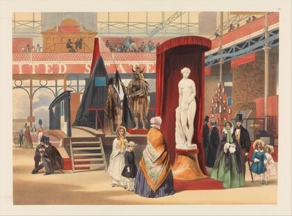 View in the East Nave; The Greek Slave, from ‘Recollections of the Great Exhibition, 1851’ (1851)