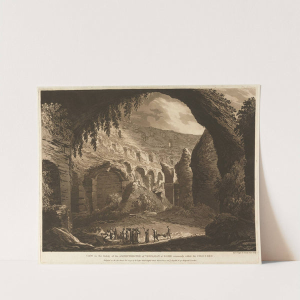 View in the Inside of the Amphitheatre of Vespasion at Rome Commonly called the Colosseo by Richard Cooper the Elder
