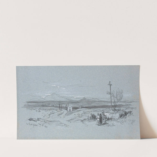 View Near Monto Rotondo, Italy  (1840) by Edward Lear
