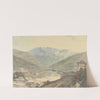 View near Tassisudon [Tashicho Dzong] in Bhutan by Samuel Davis