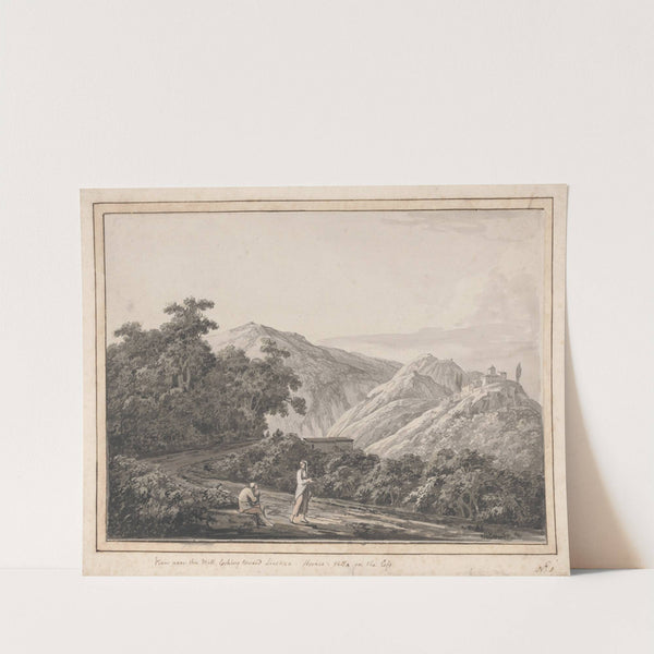 View Near the Mill Looking Toward Licenza: Horace&#039;s Villa on the Left by Jacob More