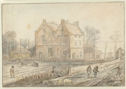 View of a Country House with Sowers in the Field