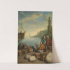 View of a Eastern Harbour by Jan Josef Horemans the Younger