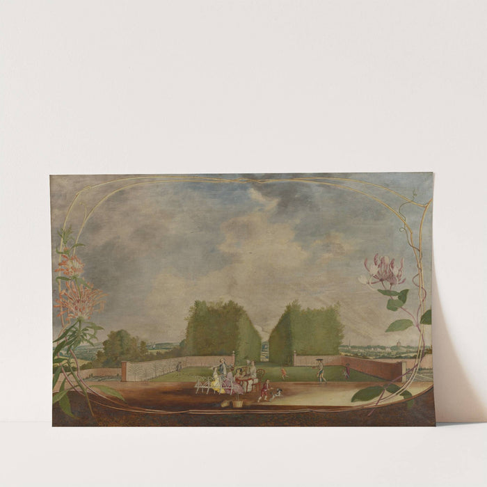 View of a Gloucestershire Country House: A Garden View, with Picnic Party in Center Foreground by Thomas Robins the elder