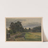 View of a house and wooden bridge in Pełcznica (1850-1881) by Adolf Dressler