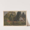 View of a house in Pełcznica (1850-1881) by Adolf Dressler