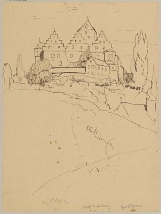 View of a Mediaeval castle in Mainberg, near Schweinfurt (1874)