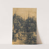 View of a medieval city by Rodolphe Bresdin