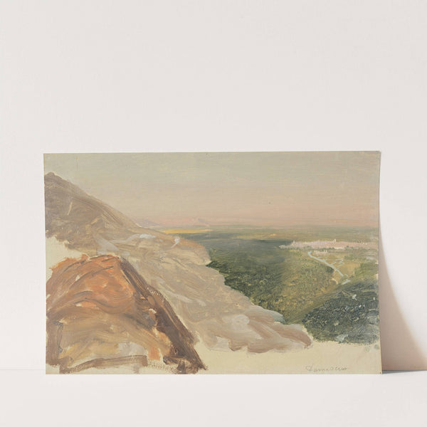 View of a plain with Damascus, Syria, from the mountains. (1868) by Frederic Edwin Church