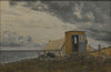 View of a Shore with the Artist’s Wagon and Tent at EnÃ¶