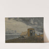 View of a Shore with the Artist&#039;s Wagon and Tent at Enö by Laurits Andersen Ring