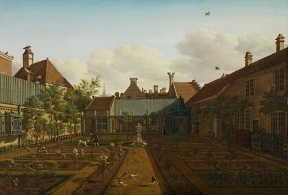 View of a Town House Garden in The Hague