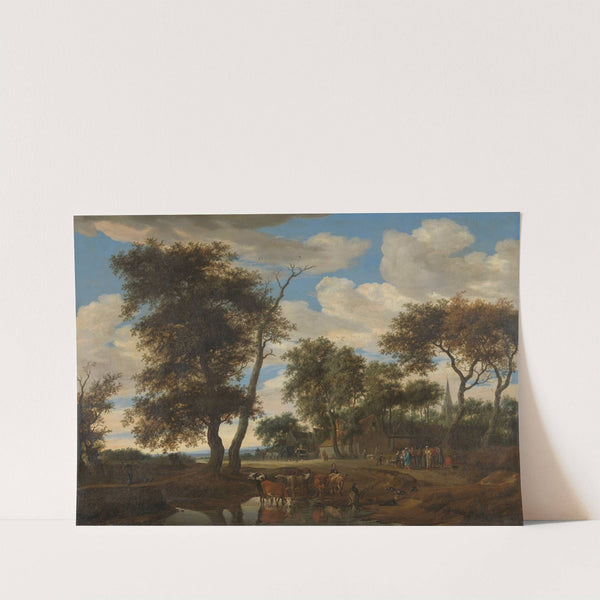 View of a village by Salomon van Ruysdael