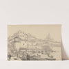 View of Casino Pecori on the Lung Arno, Residence of Sir Charles D&#039;Oyly at Florence by Sir Charles D&#039;Oyly