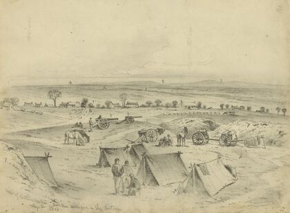 View of Centreville Va. Bull Run battlefield in the distance. Aug. 1863