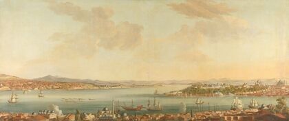 View of Constantinople (Istanbul) and the Seraglio from the Swedish Legation in Pera (c. 1770 - 1780)