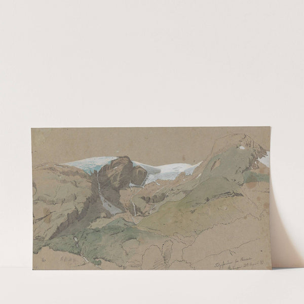 View of Folgefonna from Reissæter (1843) by Hans Gude