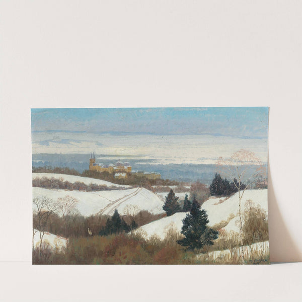 View of Klosterneuburg in winter by Max Kahrer