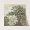 View of Luxemburg House at Maarssen on the Vecht by Hermanus Petrus Schouten