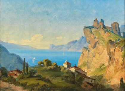 View of Nago on Lake Garda