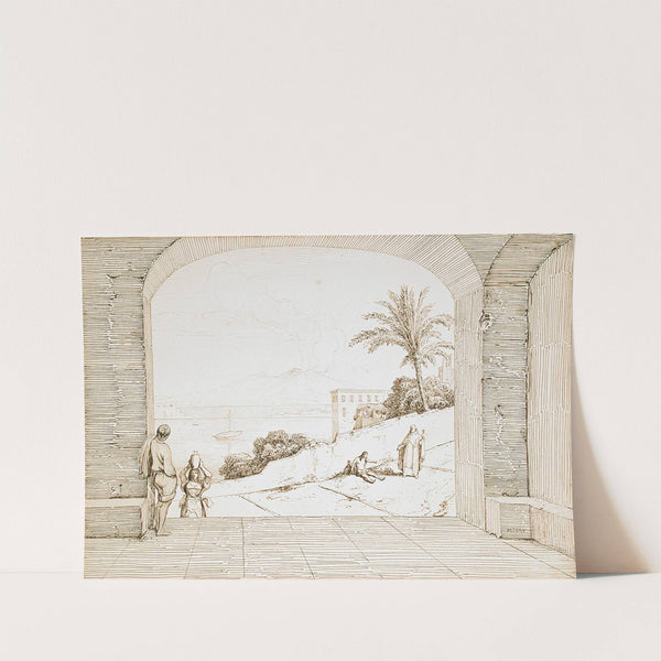View of Naples and Mount Vesuvius (1834-1835) by Théodore Caruelle d'''Aligny