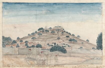 View of Parbati, a Hill near Poona Occupied by the Temples at which the Peshwa frequently Worships