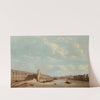 View of Paris from the Pont-royal with the Grande galerie du Louvre, the Pont-Neuf and the Nesle tower by Abraham de Verwer