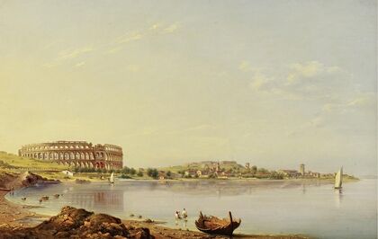 View Of Pula With The Roman Arena, Istria